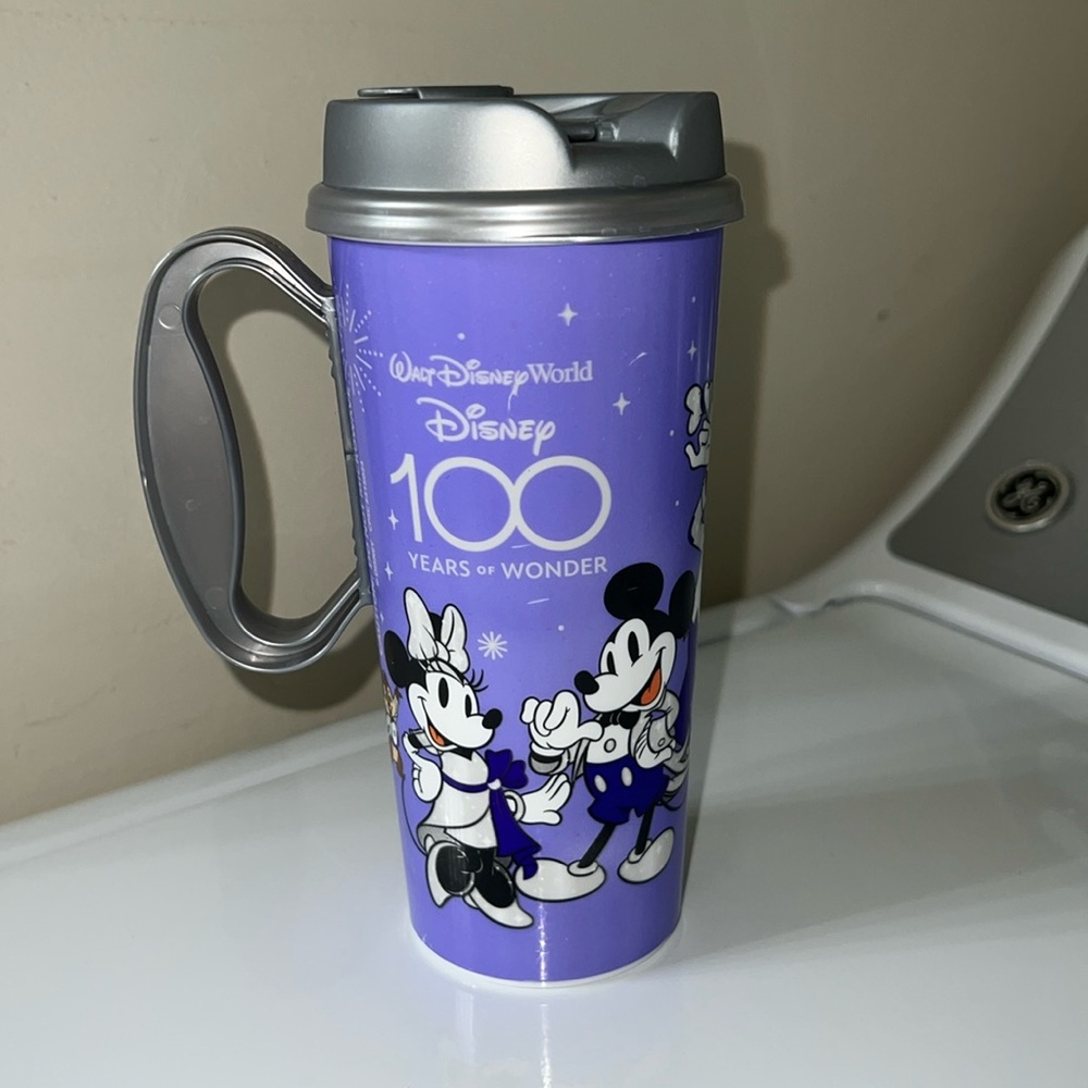Preowned Disney World Resort Refillable Mug 100th Anniversary Tumbler Cup